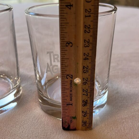 Tres Agaves Tequila Glasses 8 Oz Rocks Tumblers Clear White Lettering Set Of 2 - Picture 9 of 9